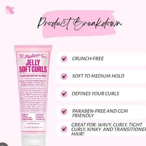 Miss Jessie's Jelly Soft Curls Hair Gel 8.5 FL oz Curling Styling Gel Cream